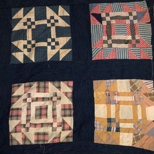 Handstitched quilt top or 76 x 76